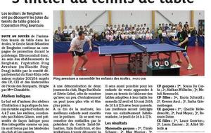 Article de presse - S'initier au tennis de table