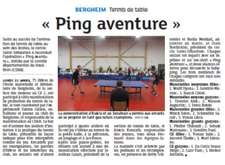 Article de presse -  Ping Aventure 
